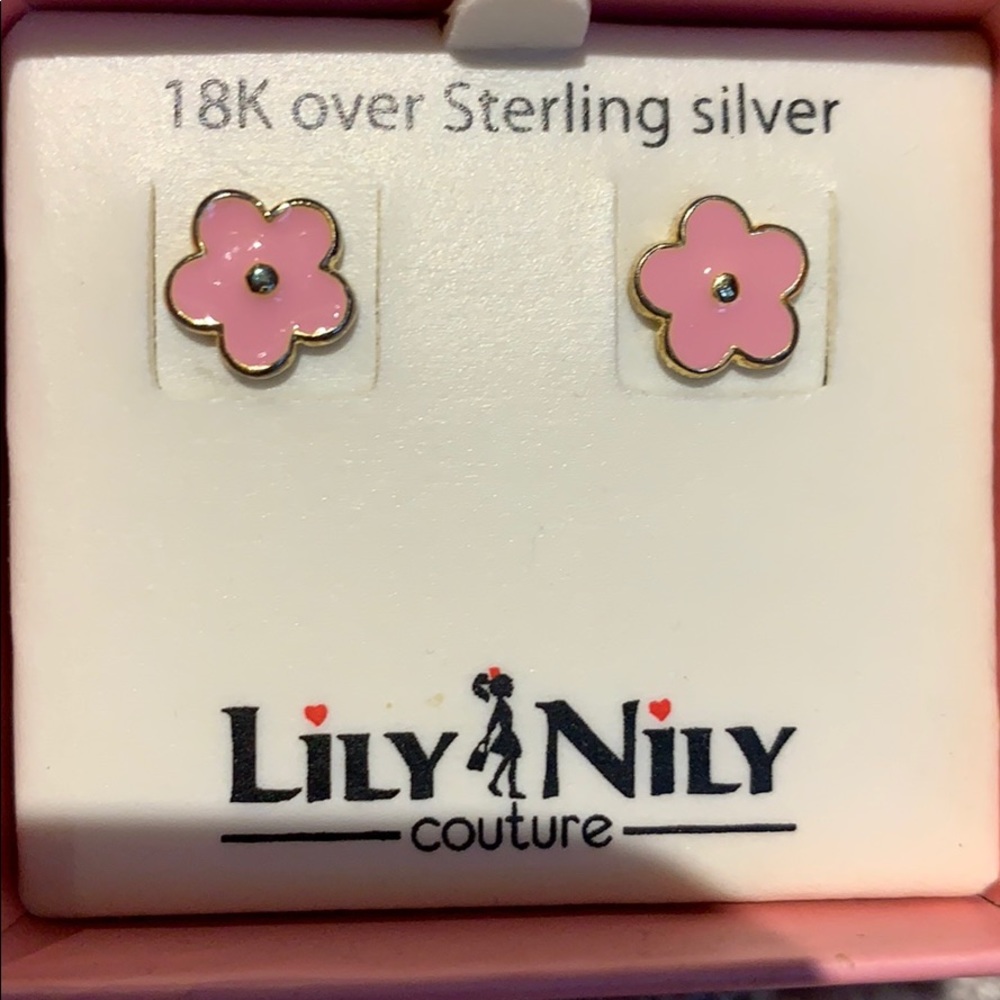 Lily Nily couture girls flower earrings